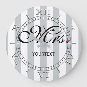 Personalized Mrs. on a Large Clock