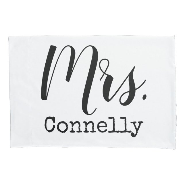 personalized Mrs. Pillowcase (Front)