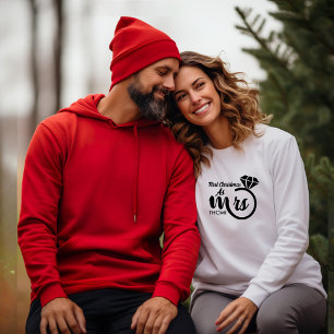personalized Mrs script first christmas Sweatshirt