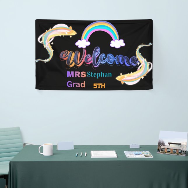 Personalized Mrs Welcome Sign | Custom Teacher Cla (Tradeshow)
