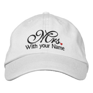 Personalized Mrs. Wife Bride His Hers Newly Weds Embroidered Hat