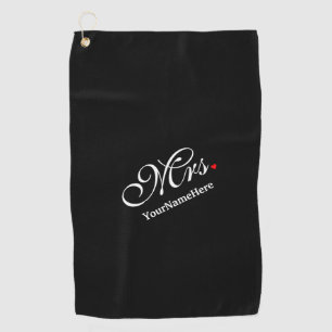 Personalized Mrs. Wife Bride His Hers Newly Weds Golf Towel