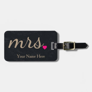Personalized Mrs. Wife Bride Newly Weds Luggage Tag