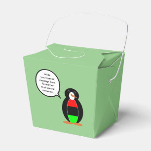 Personalized Ms Penguin African Diaspora Talking Favor Box