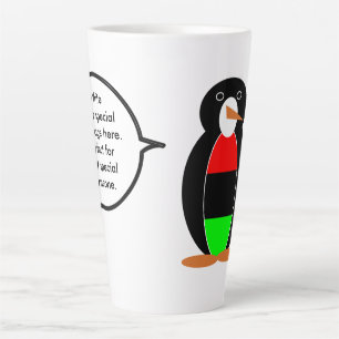 Personalized Ms Penguin African Diaspora Talking Latte Mug