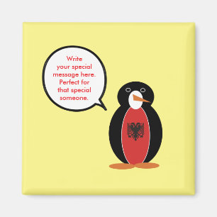 Personalized Ms. Penguin Albania Magnet