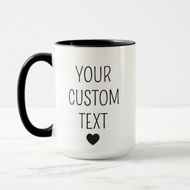 Personalized Mug, Custom Mug, customizable coffee Mug (Left)
