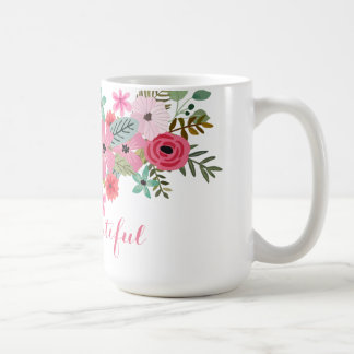 Personalized mug floral modern Hello Beautiful