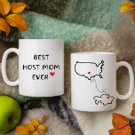 Personalized Mug for Host Mom - Best Host Mom Ever<br><div class="desc">Best Host Mom Ever - Customizable Mug This mug tells a story of love and connection.Great gift for a cherished host mom or host family. Choose two countries—one for where you’re from and the other for where your host family welcomed you with open arms. The design features a dotted line...</div>