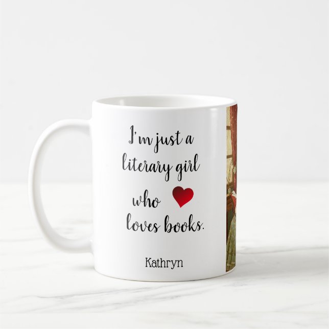 Personalized Mug "Literary Girl" (Gauche)