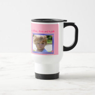 Personalized mug Purple with Pink Hearts Frame