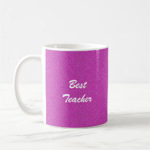 Personalized Mug, Teacher Thank You, Hot Pink Coffee Mug