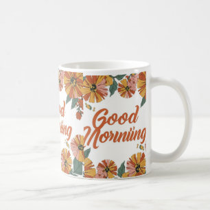 personalized mugs or floral designs good morning 