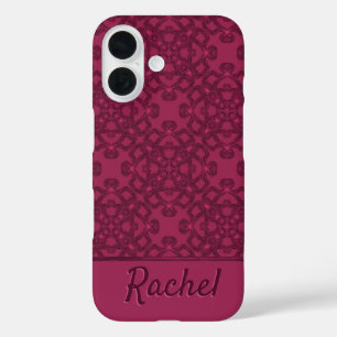 Personalized mulberry pattern iPhone 16 case