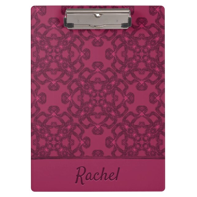 Personalized Mulberry Pattern Clipboard (Front)