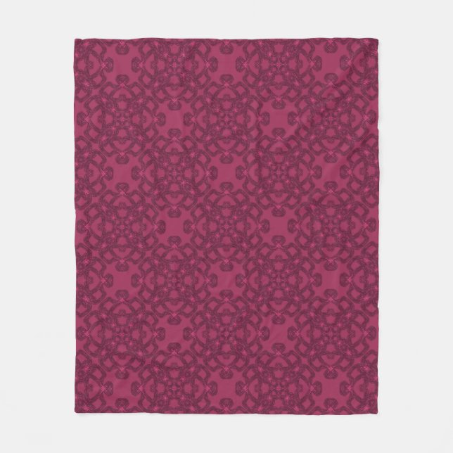 Personalized Mulberry Pattern Fleece Blanket (Front)