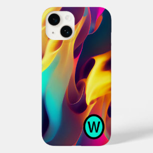 Personalized Multi-colour Flames Case-Mate iPhone 14 Case