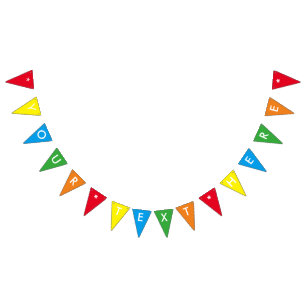 Personalized Multi-Colour Triangle Bunting Flags