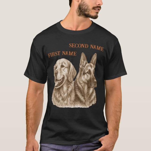 Personalized Multi-Pet Best Friends T-Shirt (Front)