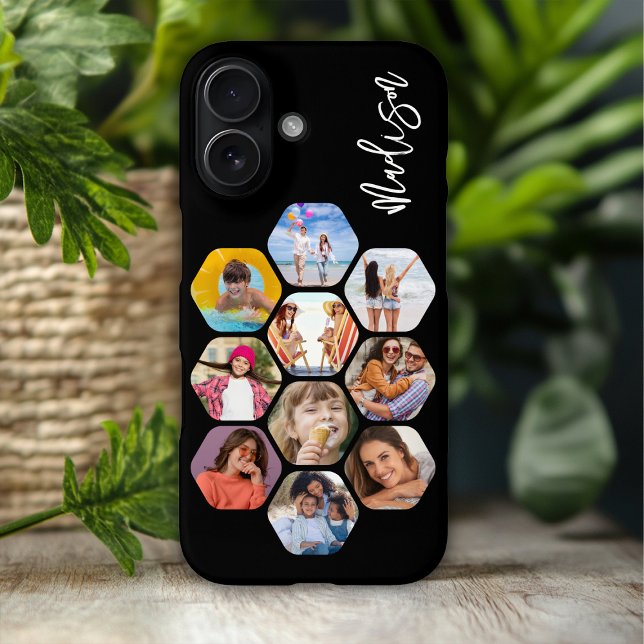 Personalized Multi Photo Collage Name Case-Mate iPhone Case (Creator Uploaded)