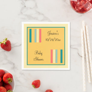 Personalized Multicolor2 Let's Get Beachy Napkin