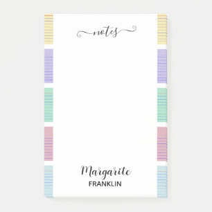 Personalized Multicolor Home Office  Post-it Notes