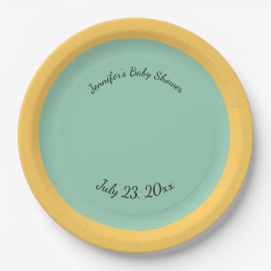 Personalized Multicolor Let's Get Beachy Paper Plate