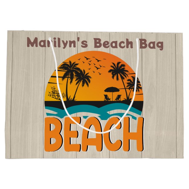 Personalized Multicolored Beach Bag (Back)