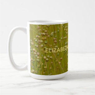 Personalized Multicolored Green Florals Coffee Mug