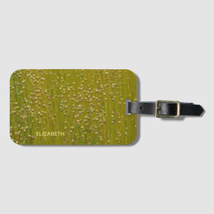Personalized Multicolored Green Florals Luggage Tag