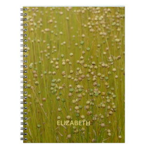 Personalized Multicolored Green Florals Notebook