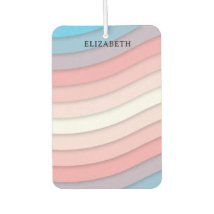Personalized Multicolored Waves Air Freshener