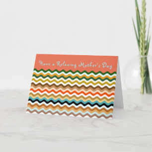 Personalized Multicolored Wavy Zigzag Pattern Card
