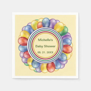 Personalized Multiple Balloon Colours Napkin