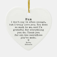 Personalized Mum Gift Vintage Minimal Christmas