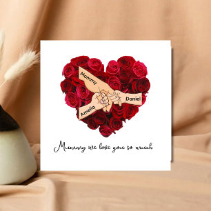 Personalized Mummy We Love You Mother's Day Card