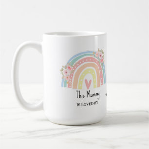Personalized Mum's Rainbow & Floral Mug