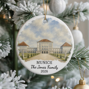 Personalized Munich Ceramic Ornament, Custom Germa Ornament