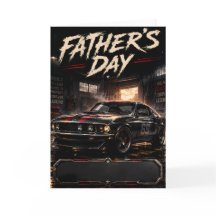 Personalized Muscle Car Dad Card