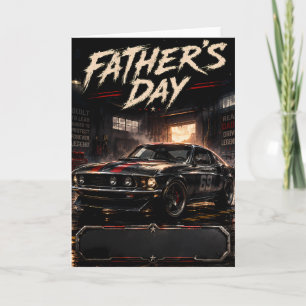 Personalized Muscle Car Dad Card