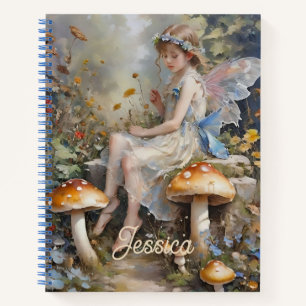 Personalized Mushroom Fairy journal notebook