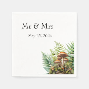Personalized Mushroom Paper Napkins 