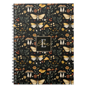Personalized Mushrooms and Flowers Cottagecore Notebook