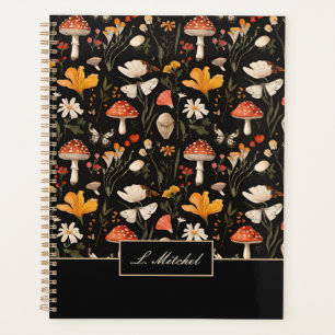 Personalized Mushrooms and Flowers Cottagecore Planner
