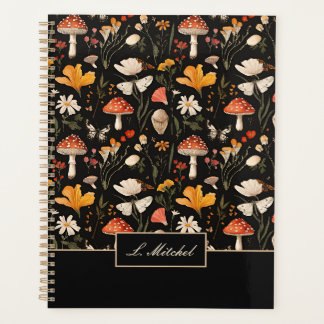 Personalized Mushrooms and Flowers Cottagecore Planner