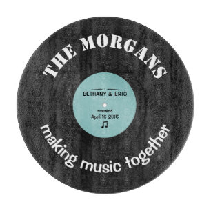 Personalized Music Album Retro Design Cutting Board