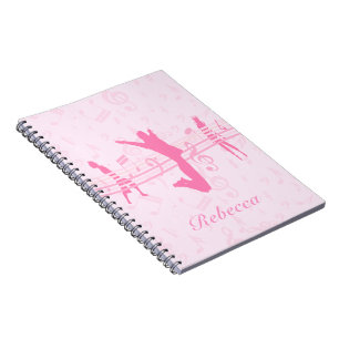 Personalized Music Dance and Drama Pink Notebook