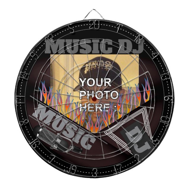 Personalized Music DJ Dartboard (Front)
