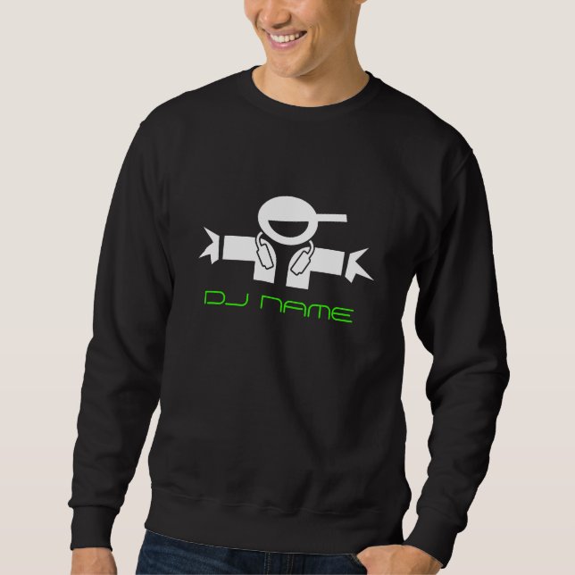 Personalized Music DJ sweatshirt | Add deejay name (Front)