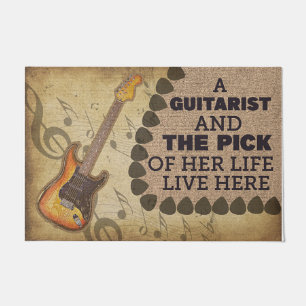 Personalized Music Doormat - Guitar Players
